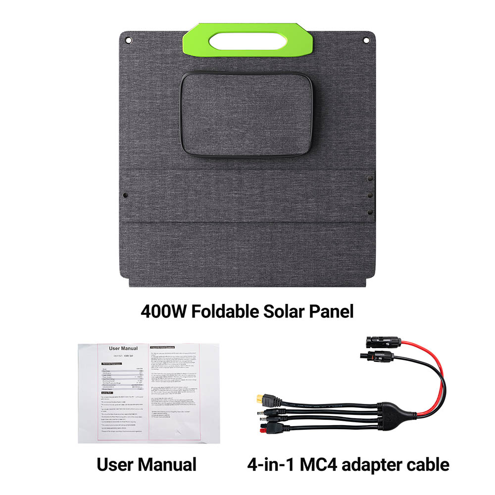 Panneau solaire pliable LIONSHEE LS-SP400F 400 W, rendement &eacute;lev&eacute; de 23 %, &eacute;tanch&eacute;it&eacute; IP67, compatible avec groupes &eacute;lectrog&egrave;nes, camping-cars, SUV, camions, habitations et syst&egrave;mes hors r&eacute;seau.