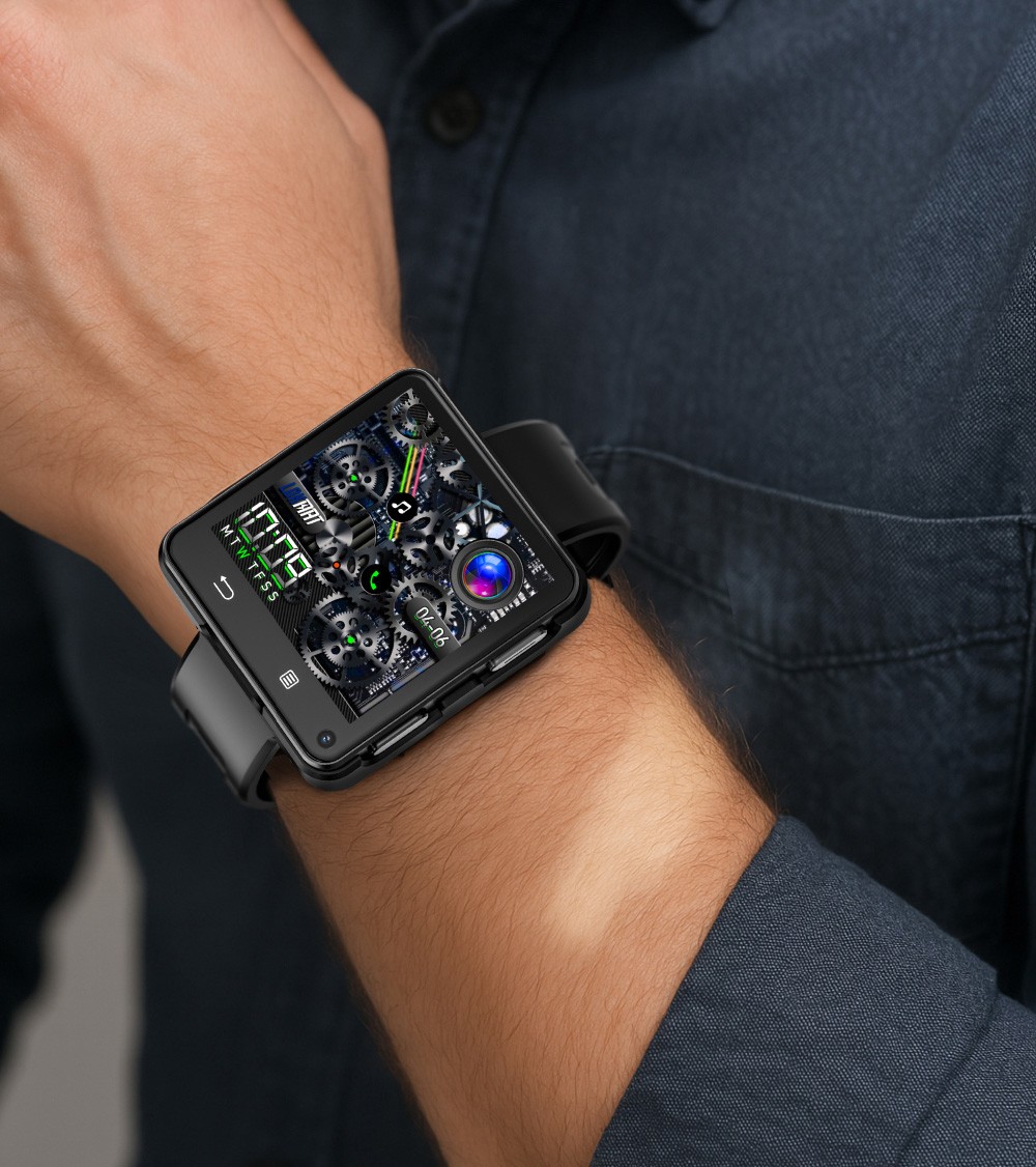 LOKMAT APPLLP 2 MAX Abnehmbare Smartwatch, 4 GB RAM, 64 GB ROM, 2,64-Zoll-Bildschirm, Android 11, unterst&uuml;tzt 4G/5G-SIM, Bluetooth-Verbindung, GPS-Ortung, 1200-mAh-Akku