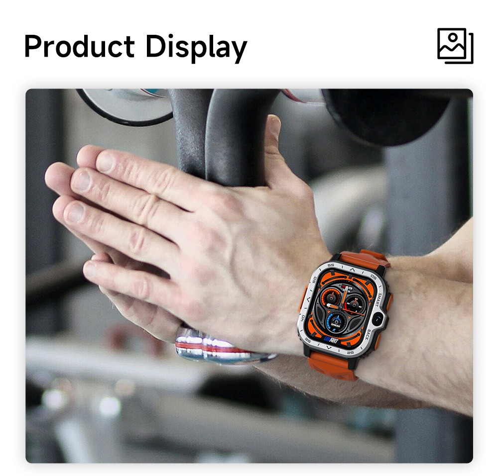 LOKMAT APPLLP 4 MAX Smartwatch, 2,02 Zoll 320*386 TFT-Bildschirm, 2 GB RAM 16 GB ROM, Dual-Kamera, GPS-Ortung, 800 mAh Akku, 4G-Anrufe