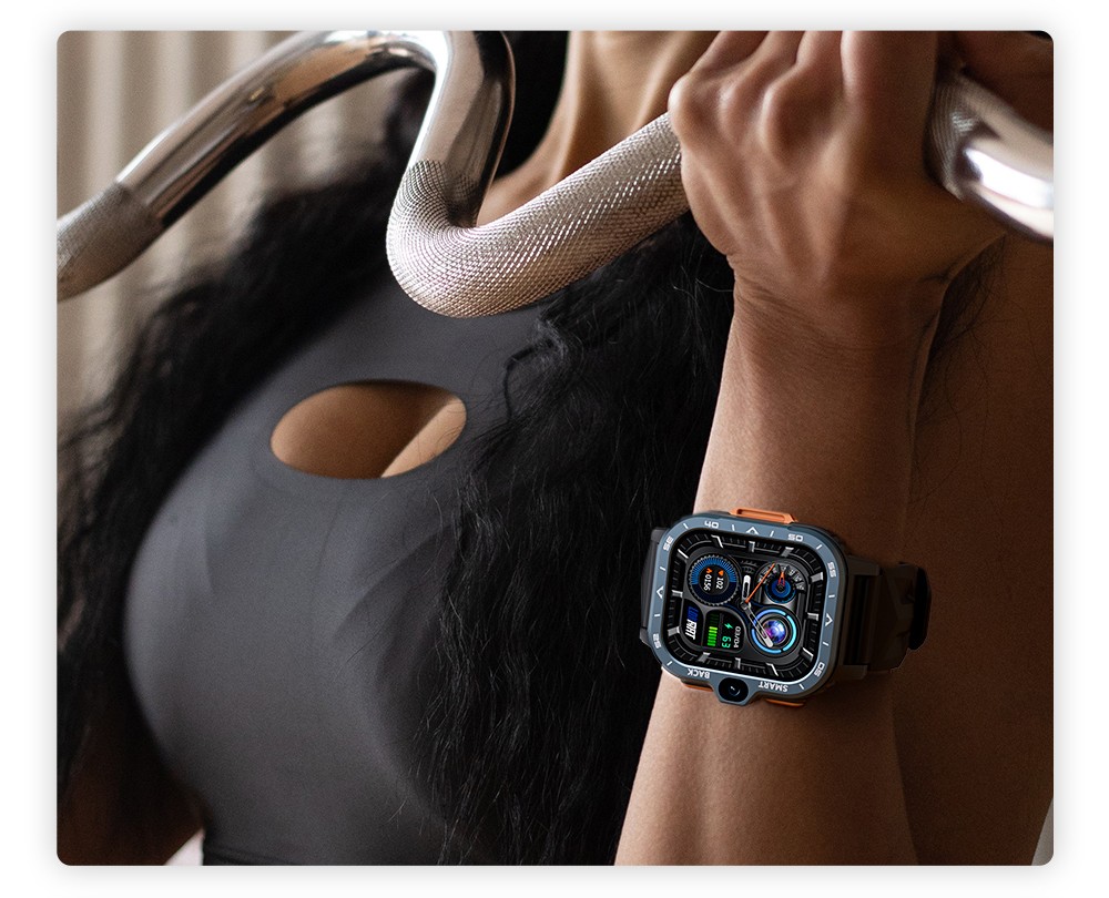 LOKMAT APPLLP 4 MAX Smartwatch, 2,02 Zoll 320*386 TFT-Bildschirm, 2 GB RAM 16 GB ROM, Dual-Kamera, GPS-Ortung, 800 mAh Akku, 4G-Anrufe