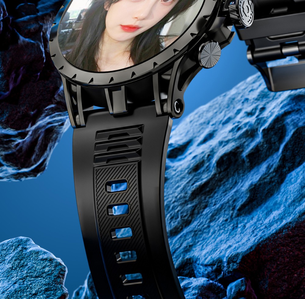 LOKMAT APPLLP 4 Smartwatch, 1,508-Zoll-AMOLED-Bildschirm, unterst&uuml;tzt 4G/5G-SIM-Karten, Herzfrequenz- und Blutsauerstoffmessung, NFC-Funktion, GPS-Ortung