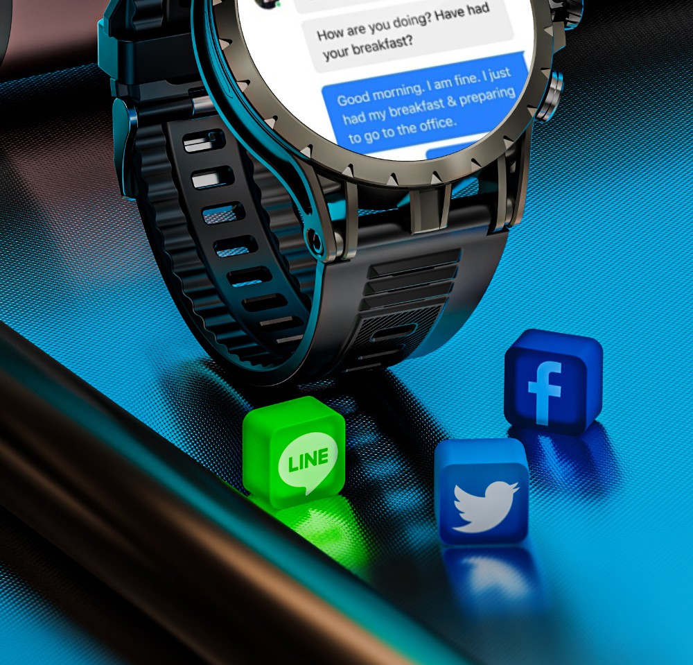 LOKMAT APPLLP 4 Smartwatch, 1,508-Zoll-AMOLED-Bildschirm, unterst&uuml;tzt 4G/5G-SIM-Karten, Herzfrequenz- und Blutsauerstoffmessung, NFC-Funktion, GPS-Ortung