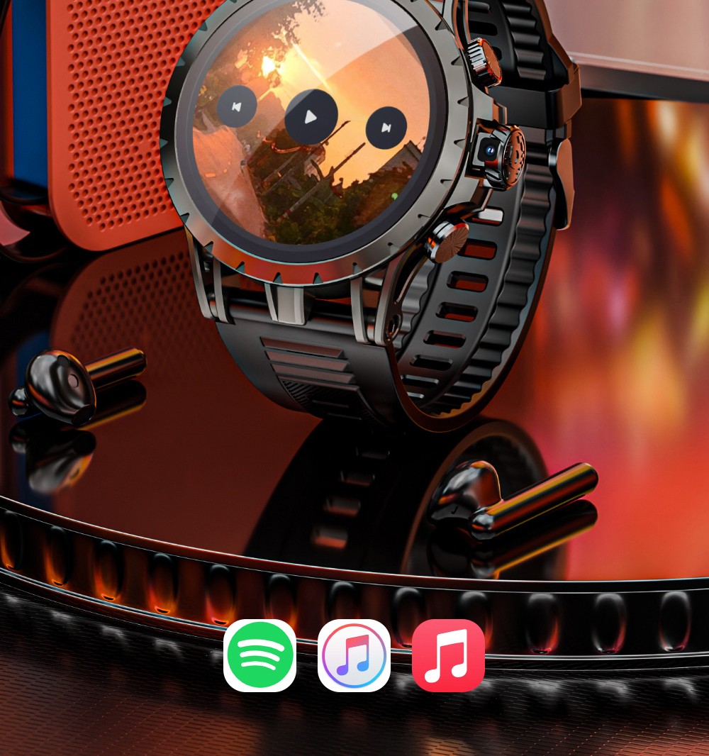 LOKMAT APPLLP 4 Smartwatch, 1,508-Zoll-AMOLED-Bildschirm, unterst&uuml;tzt 4G/5G-SIM-Karten, Herzfrequenz- und Blutsauerstoffmessung, NFC-Funktion, GPS-Ortung