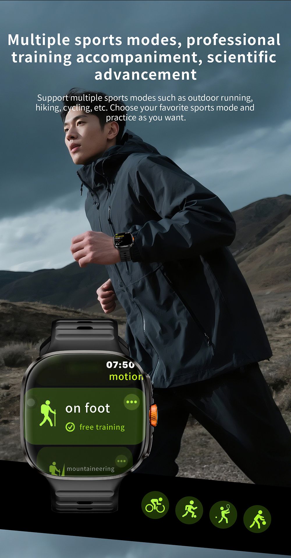 LOKMAT APPLLP 6 MAX Smartwatch, 3 GB RAM, 32 GB ROM, 2,16 Zoll AMOLED-Bildschirm, unterst&uuml;tzt 4G/5G LTE, GPS-Ortung