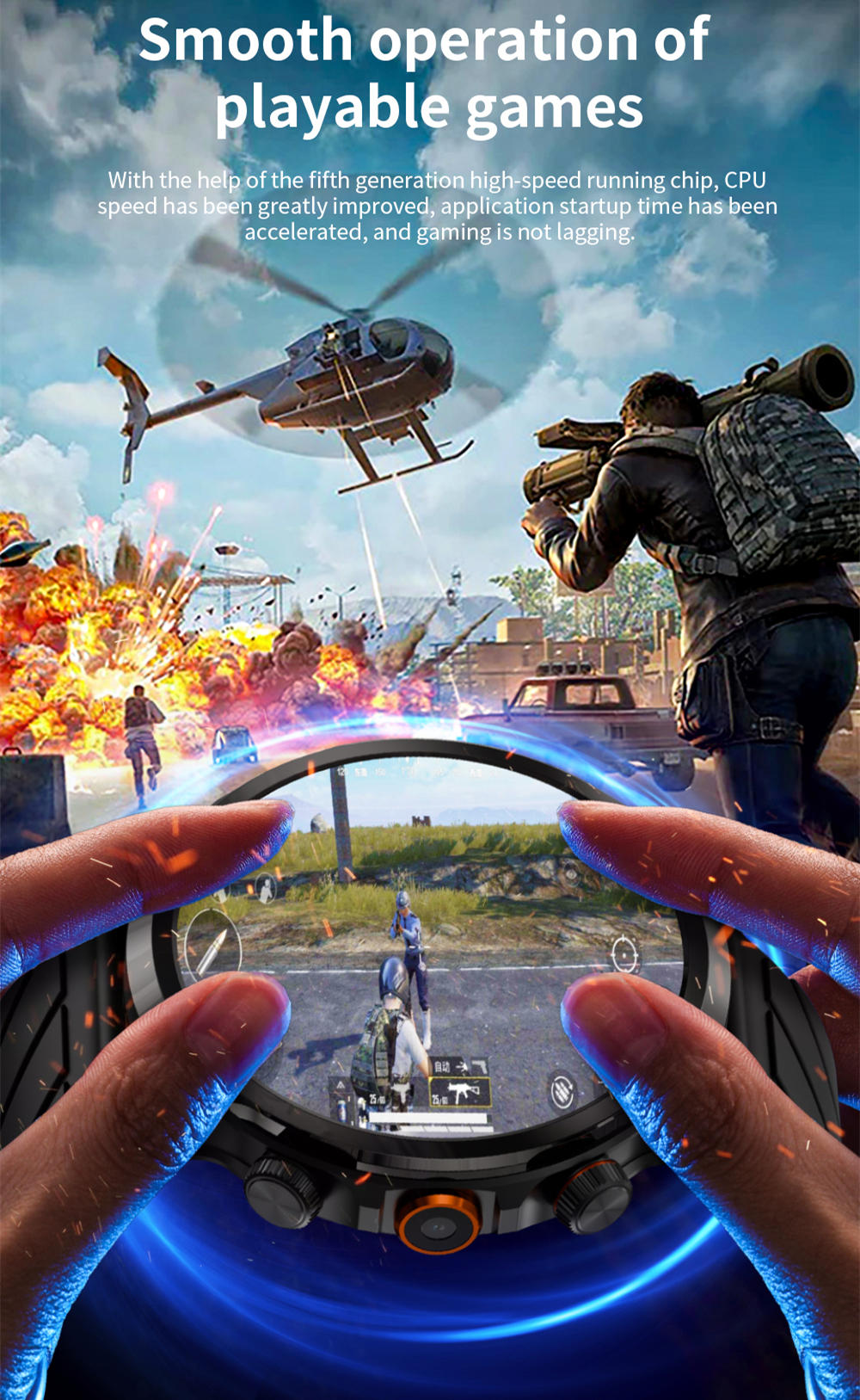 Montre connect&eacute;e LOKMAT APPLLP 8 Pro, Android 8.1, &eacute;cran TFT HD 1,85'', appels 4G, acc&egrave;s NFC, surveillance de la fr&eacute;quence cardiaque et de l'oxyg&egrave;ne sanguin