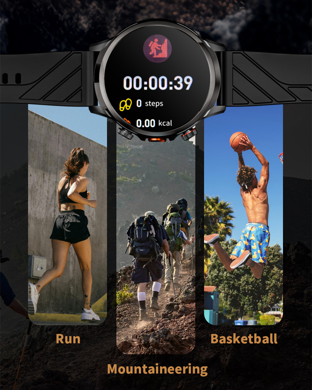 Montre connect&eacute;e LOKMAT APPLLP 8 Pro, Android 8.1, &eacute;cran TFT HD 1,85'', appels 4G, acc&egrave;s NFC, surveillance de la fr&eacute;quence cardiaque et de l'oxyg&egrave;ne sanguin