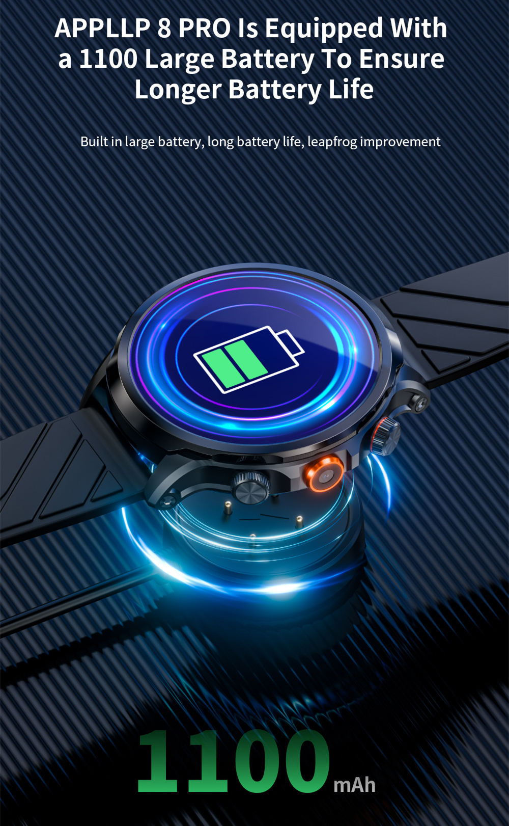 Montre connect&eacute;e LOKMAT APPLLP 8 Pro, Android 8.1, &eacute;cran TFT HD 1,85'', appels 4G, acc&egrave;s NFC, surveillance de la fr&eacute;quence cardiaque et de l'oxyg&egrave;ne sanguin