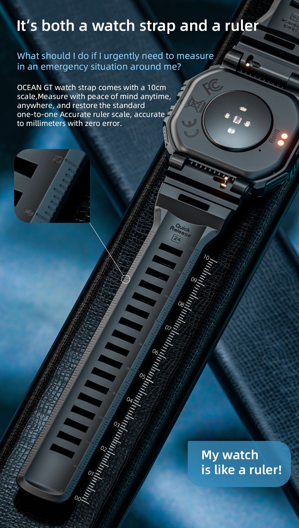 LOKMAT OCEAN GT Smartwatch, 1,75-Zoll-Display, Taschenlampe & Kompass, KI-Sprachassistent, Bluetooth-Anrufe, wasserdicht bis 3 ATM, Gesundheits&uuml;berwachung, &uuml;ber 100 Sportmodi &ndash; Gold