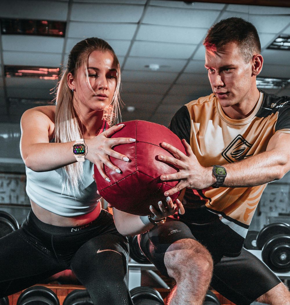 LOKMAT OCEAN GT Smartwatch, 1,75-Zoll-Display, Taschenlampe & Kompass, KI-Sprachassistent, Bluetooth-Anrufe, wasserdicht bis 3 ATM, Gesundheits&uuml;berwachung, &uuml;ber 100 Sportmodi &ndash; Gold