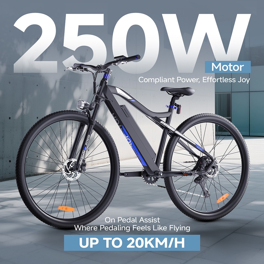 M920 Electric Bike, 250W Motor, 36V 13Ah Battery, 27.5 palcové pneumatiky, max. rýchlosť 25 km/h, dojazd 60 km, predné & zadné mechanické kotúčové brzdy, 9 rýchlostí - červený
