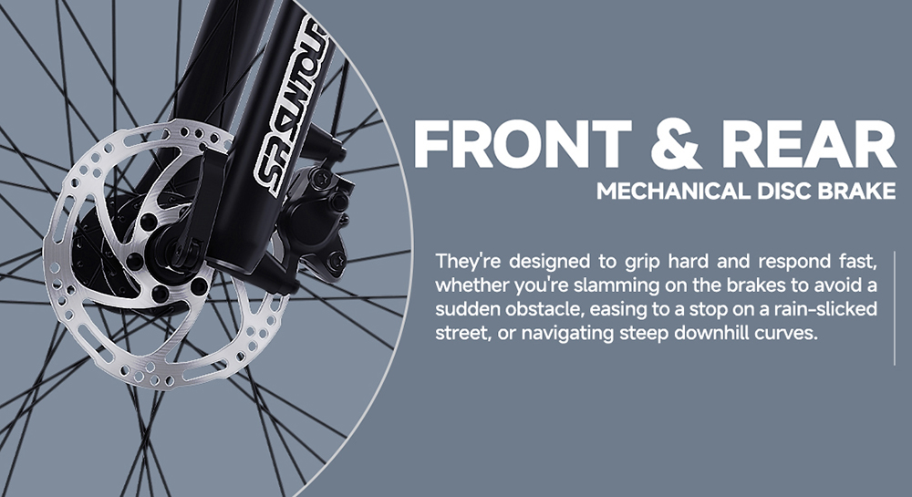 Elektrobicykel M920, 250W motor, 36V 13Ah batéria, 27.5 palcové pneumatiky, max. rýchlosť 25km/h, dojazd 60km, predné & zadné mechanické kotúčové brzdy, 9 rýchlostí - červený