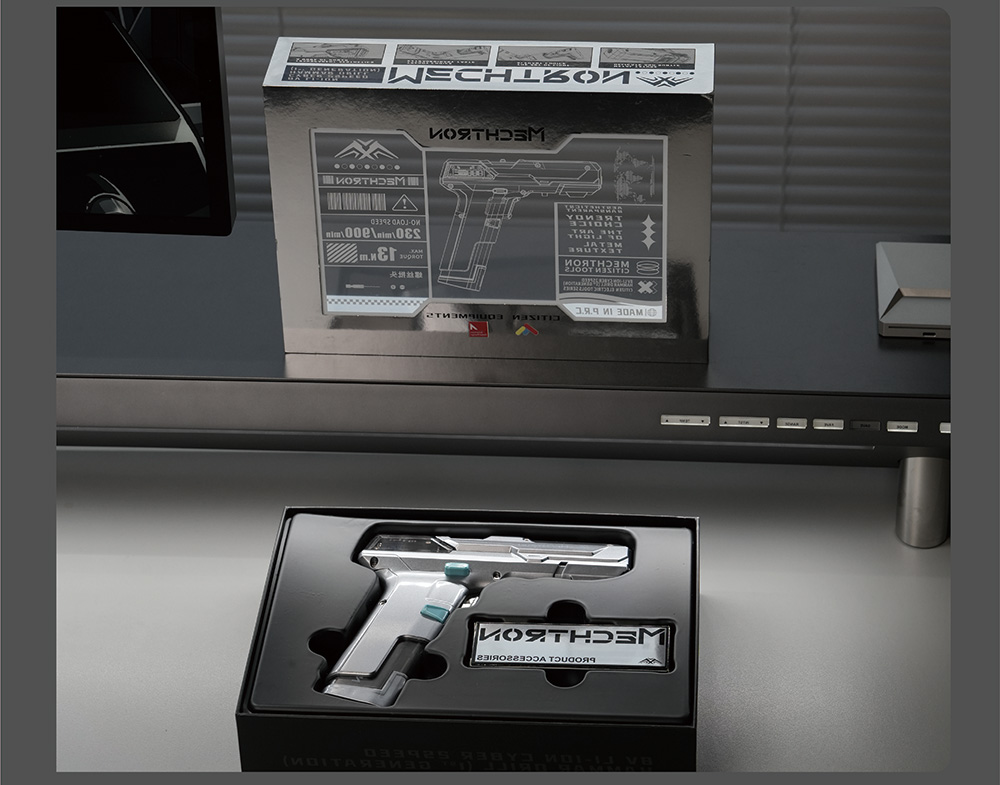 MECHTRON TL-G007S Schlagbohrmaschine, 8 V, zwei Geschwindigkeiten, 15 Nm Drehmoment, 2000 mAh Wechselakku, intelligente KI-Steuerung, 2-in-1 Akkuschrauber und -bohrer