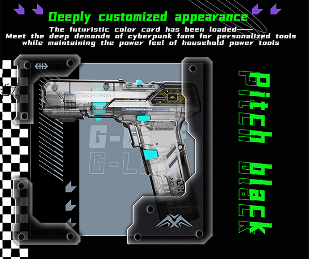 MECHTRON TL-G007S Lite Akku-Schlagbohrschrauber, 8 V, zwei Geschwindigkeiten, 15 Nm Drehmoment, 2000 mAh Wechselakku, intelligente KI-Steuerung, 2-in-1 Akkuschrauber und -Bohrschrauber