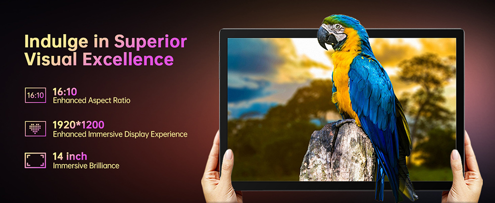 Tablette MESWAO B2, &eacute;cran IPS 14 pouces (1920 x 1200 pixels), processeur octoc&oelig;ur MTK6769, 6 Go de RAM, 128 Go de ROM, Android 13, Wi-Fi 5, Bluetooth 5.0, batterie 10&nbsp;000 mAh, double cam&eacute;ra 32 MP + 5 MP, 4 haut-parleurs, prise europ&eacute;enne, gris.