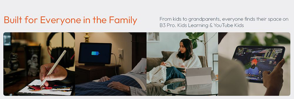 MESWAO B3 Pro Tablet, 15.6 inch 1920*1080 IPS Screen, MTK Helio G99 8 Cores, 8GB RAM 256GB ROM, Android 14, WiFi 5 Bluetooth 5.0, 12000mAh Battery, 32MP+5MP Camera, 4*Speakers - US Plug, Black