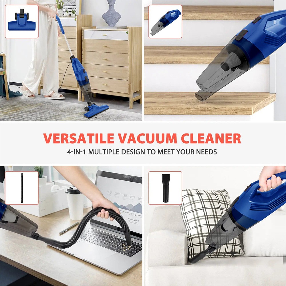 MOOSOO LT450 4-in-1 Akku-Stielstaubsauger, 15 kPa Saugleistung, 0,8-Liter-Staubbeh&auml;lter, 4-stufige Filtration, freistehend