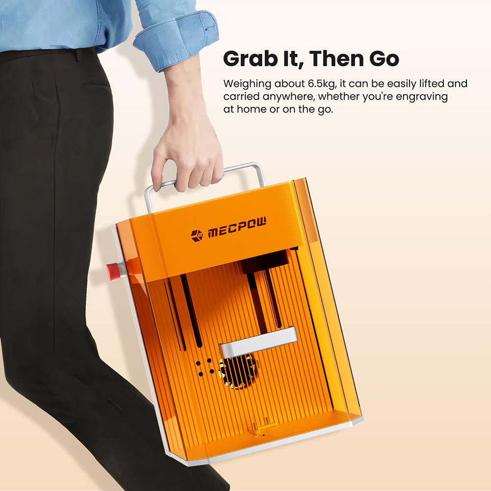 Mecpow X1 Dual Laser Cutter and Engraver, 2W Infrared and 10W Diode, 5000mm/s Speed, 105&times;105mm