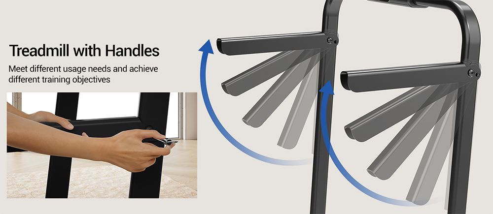 ROBORE X5F Klappbares Laufband mit 14% Steigung, 2,5-PS-Leisemotor, 10km/h H&ouml;chstgeschwindigkeit, 150kg Traglast, 3-Steigungsstufen, LED-Display & Fernbedienung