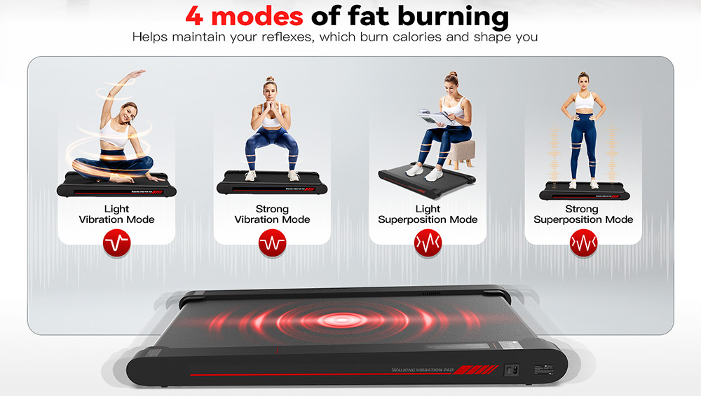 Sperax P1 Walking-Vibrationsmatte, 400 W Dual-Mode-Trainer, Geschwindigkeit 0,3&ndash;6,1 km/h, Lauffl&auml;che 900 x 390 mm, max. Belastung 159 kg, ultrad&uuml;nnes und ger&auml;uscharmes Design f&uuml;r Zuhause und B&uuml;ro