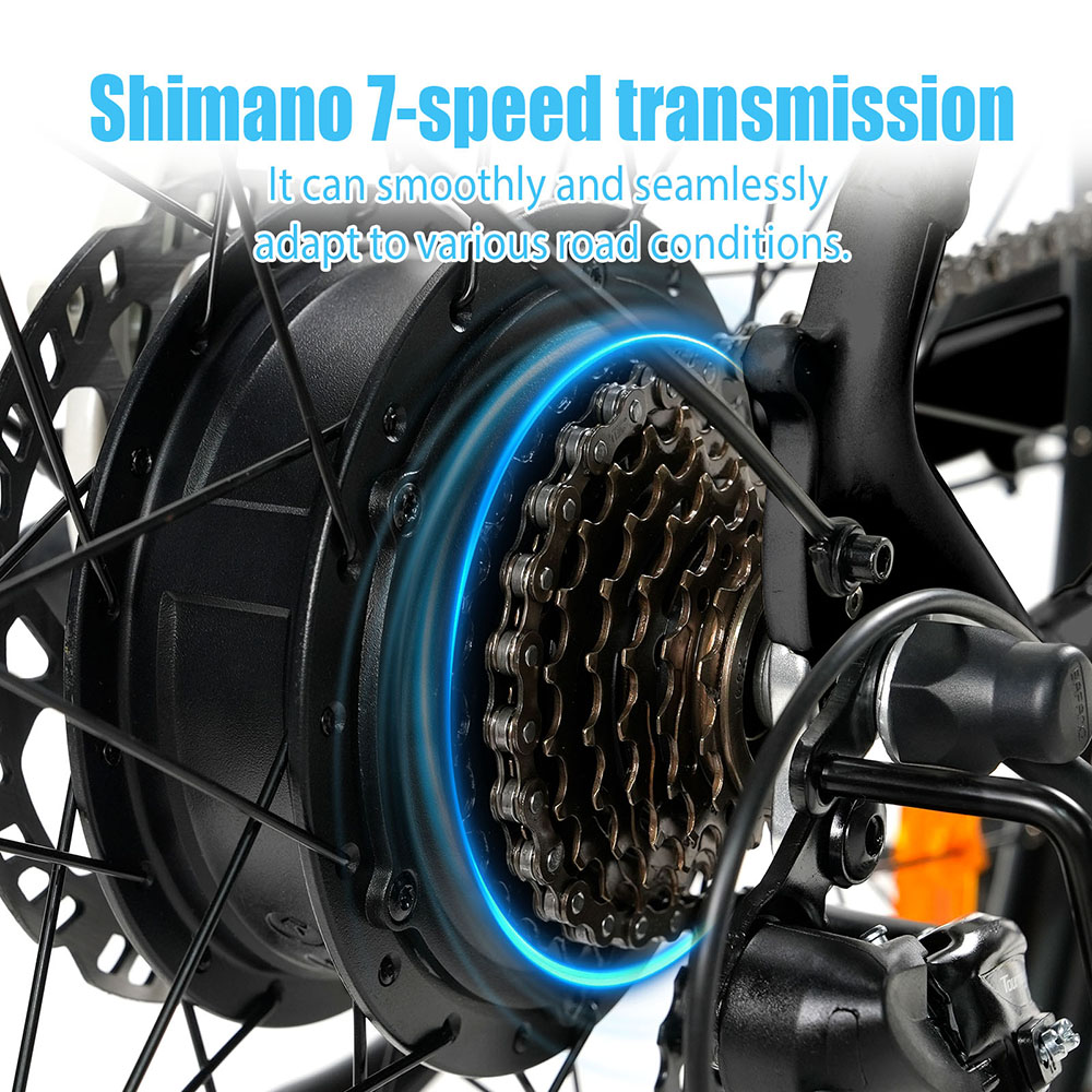 Elektrobicykel TTGO C3 Pro, 250W motor, 36V 20Ah batéria, 28-palcové pneumatiky, max. rýchlosť 25 km/h, max. dojazd 120 km, hydraulické kotúčové brzdy, odpružená vidlica, senzor krútiaceho momentu, 7-rýchlostný prevod Shimano, LCD displej - čierny