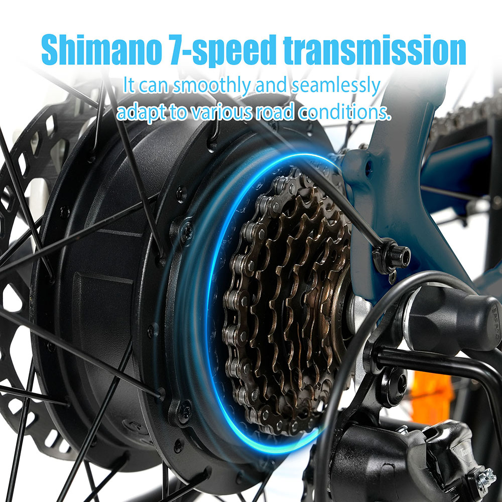 TTGO C3 Pro Electric Bike, 250W motor, 36V 20Ah batéria, 28 palcové pneumatiky, max. rýchlosť 25km/h, max. dojazd 120km, hydraulické kotúčové brzdy, odpružená vidlica, senzor krútiaceho momentu, Shimano 7 rýchlostí, LCD displej - zelený