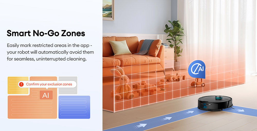 Ultenic T20 Pro Aspirateur Robot, Aspiration 8000Pa, 3 Modes de Nettoyage, Navigation Lidar Intelligente, Réservoir 2-en-1 Poussière & Eau, Autonomie 180min, Franchissement 15mm