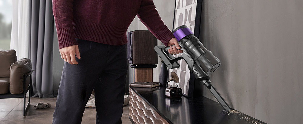 Ultenic U20 Cordless Stick Vacuum, 55,000Pa Suction, 1.5L Dustbin, 60-Min Runtime, 65cm Bendable Wand, 7-Stage Filtration, Dynamic Interactive Display