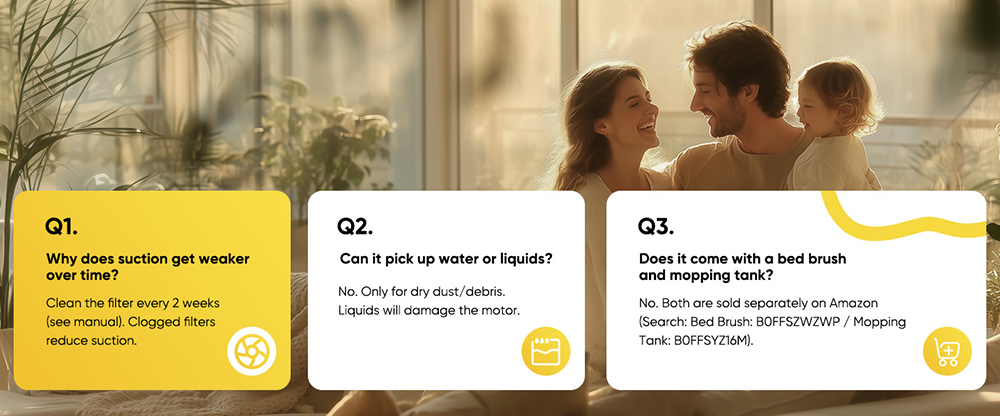 Akumulátorový vysávač Vactidy V12, sací výkon 50000Pa, motor 450 W, mokré a suché vysávanie 2 v 1, LED displej, doba prevádzky 150 minút, nádoba na prach 0,5 l, zelená svetelná detekcia prachu