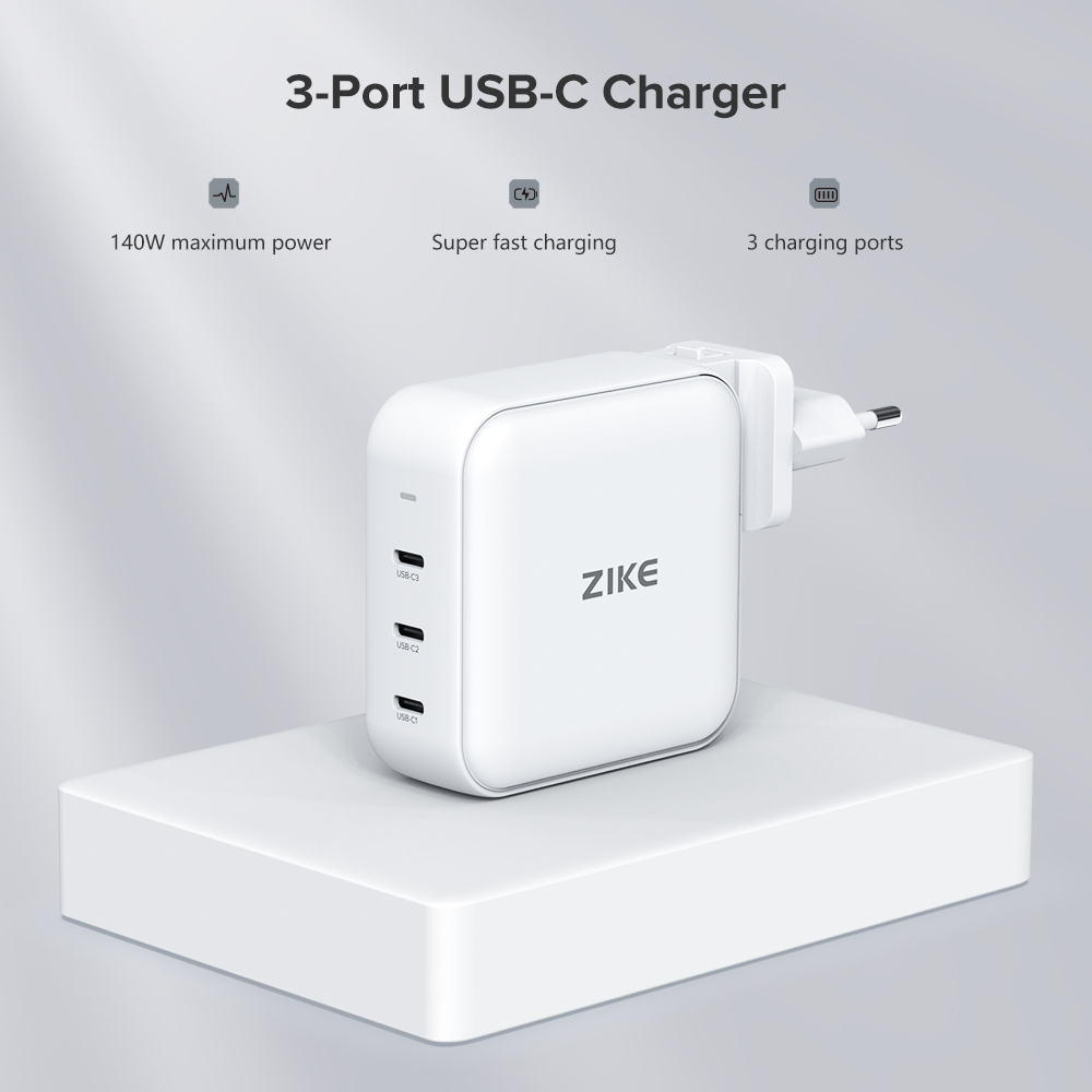 ZIKE Z1214 140W GaN PD3.1 USB-C Netzteil
