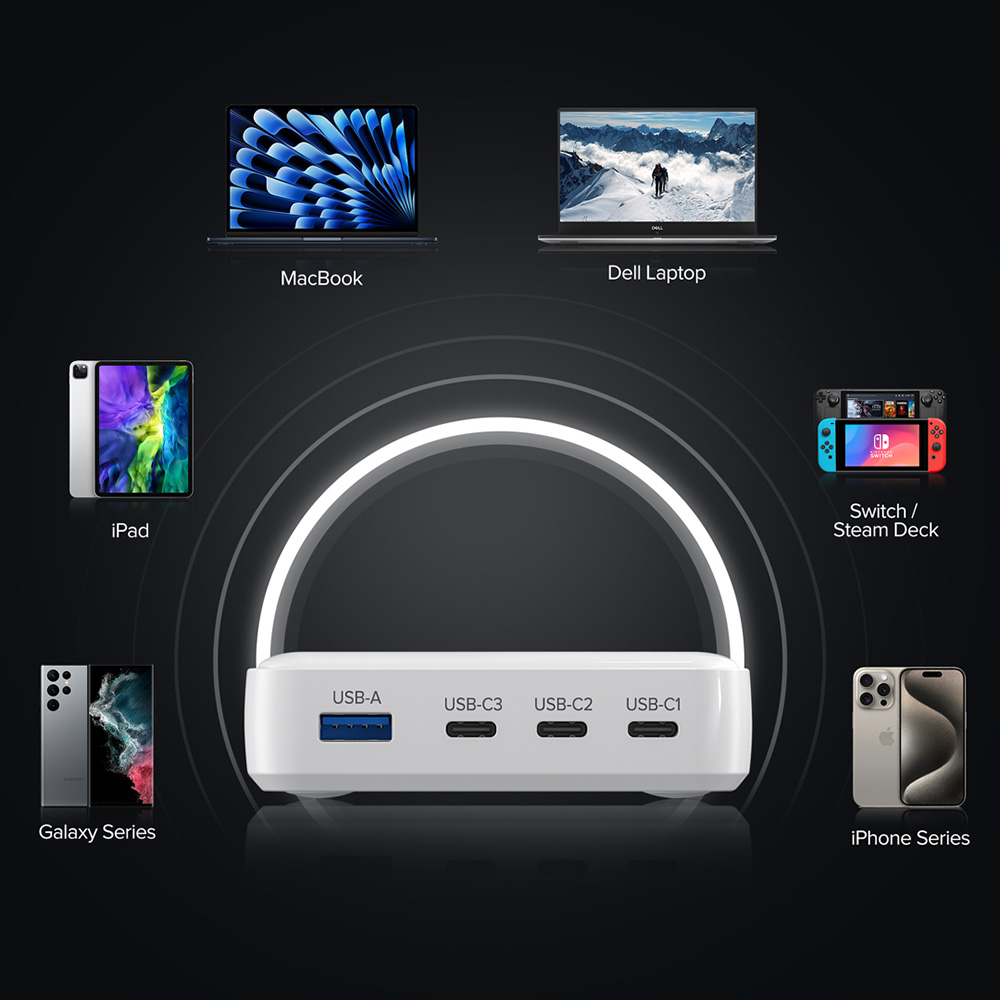 ZIKE Z1810 100W GaN 4-Port Desktop-Ladestation