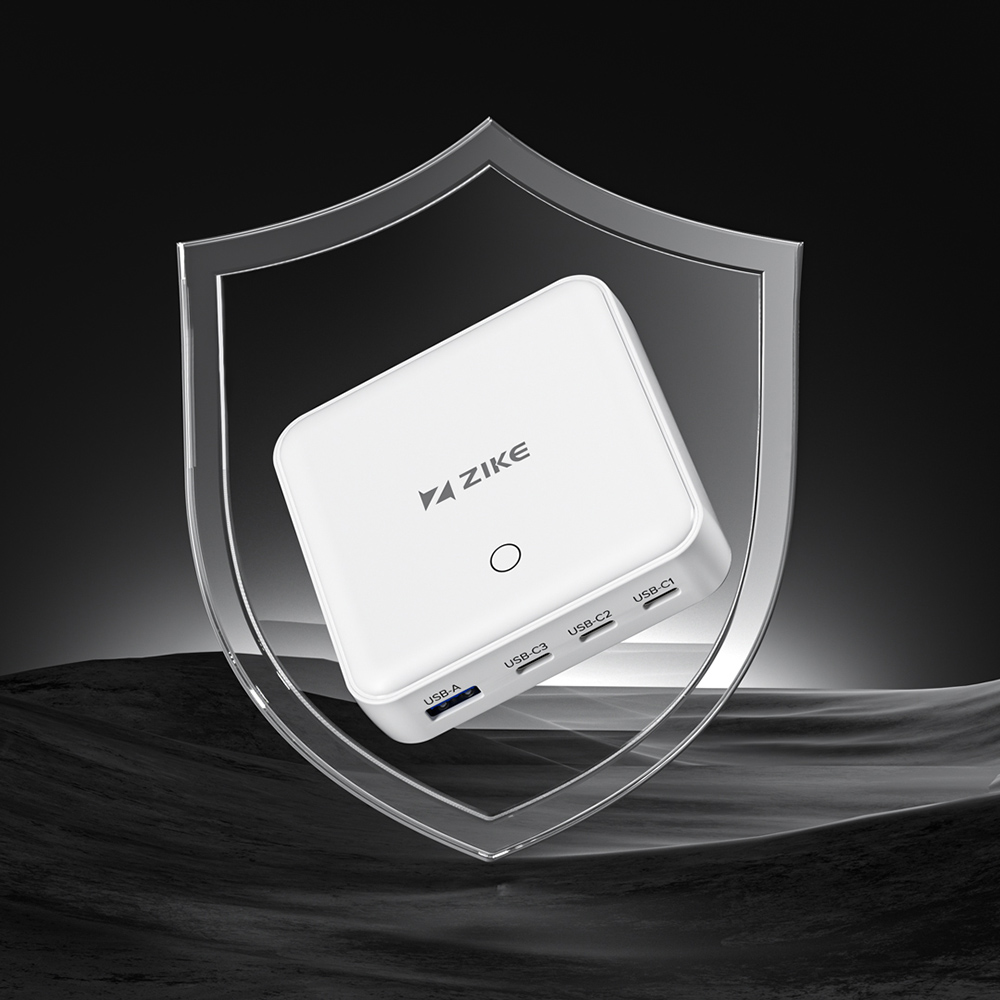 ZIKE Z1810 100W GaN 4-Port Desktop-Ladestation