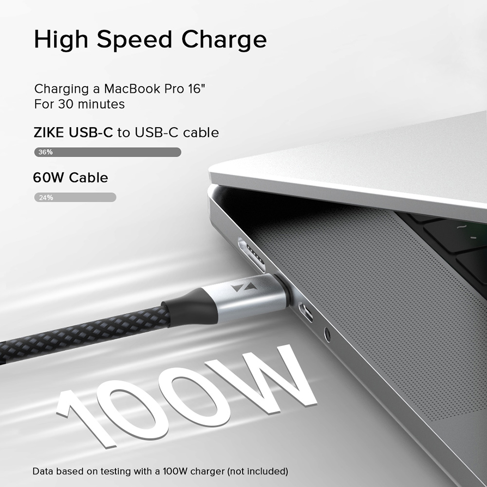 ZIKE Z518 USB-C auf USB-C 1,5 m 100 W PD3.0 Kabel