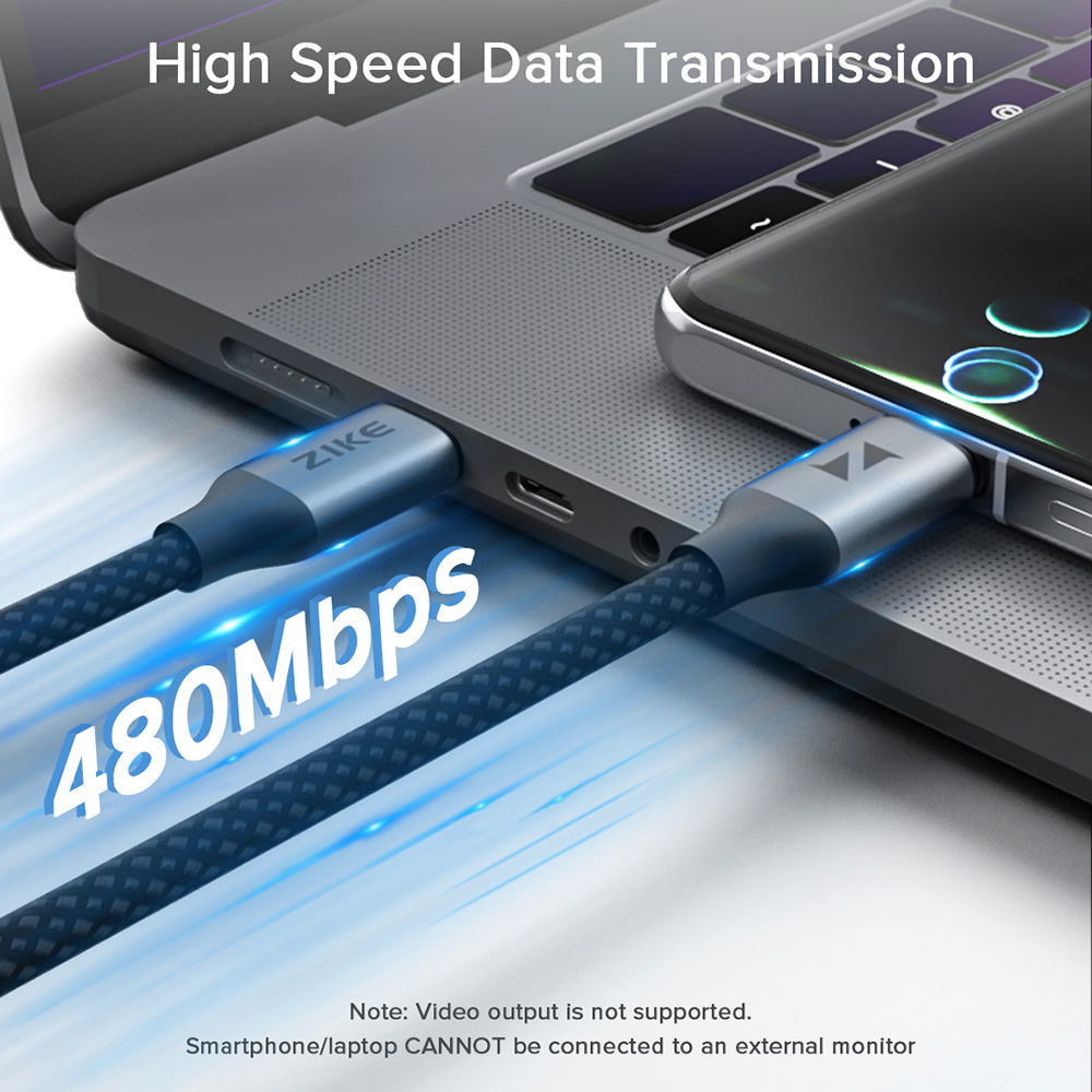ZIKE Z518 USB-C auf USB-C 1,5 m 100 W PD3.0 Kabel