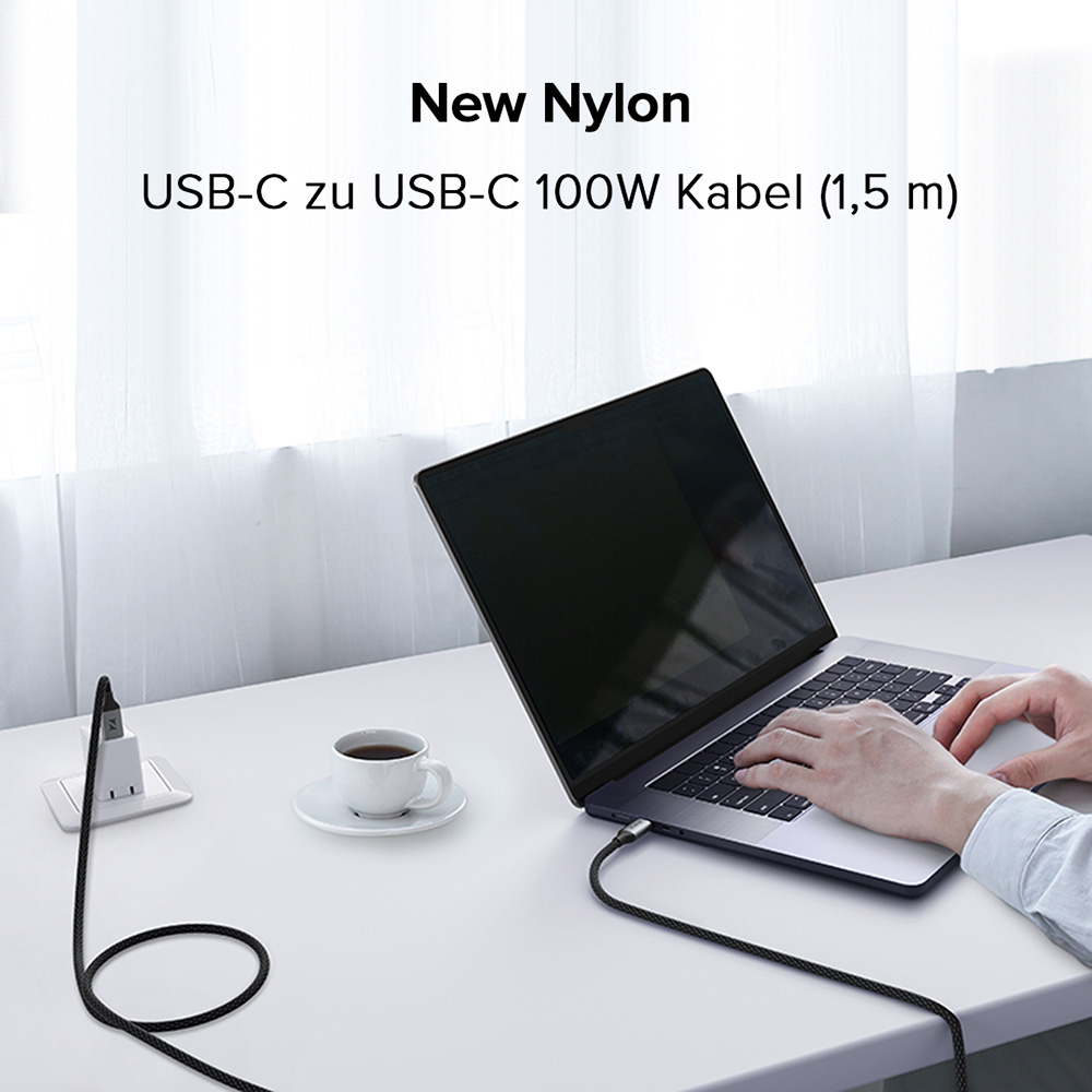 ZIKE Z518 USB-C auf USB-C 1,5 m 100 W PD3.0 Kabel