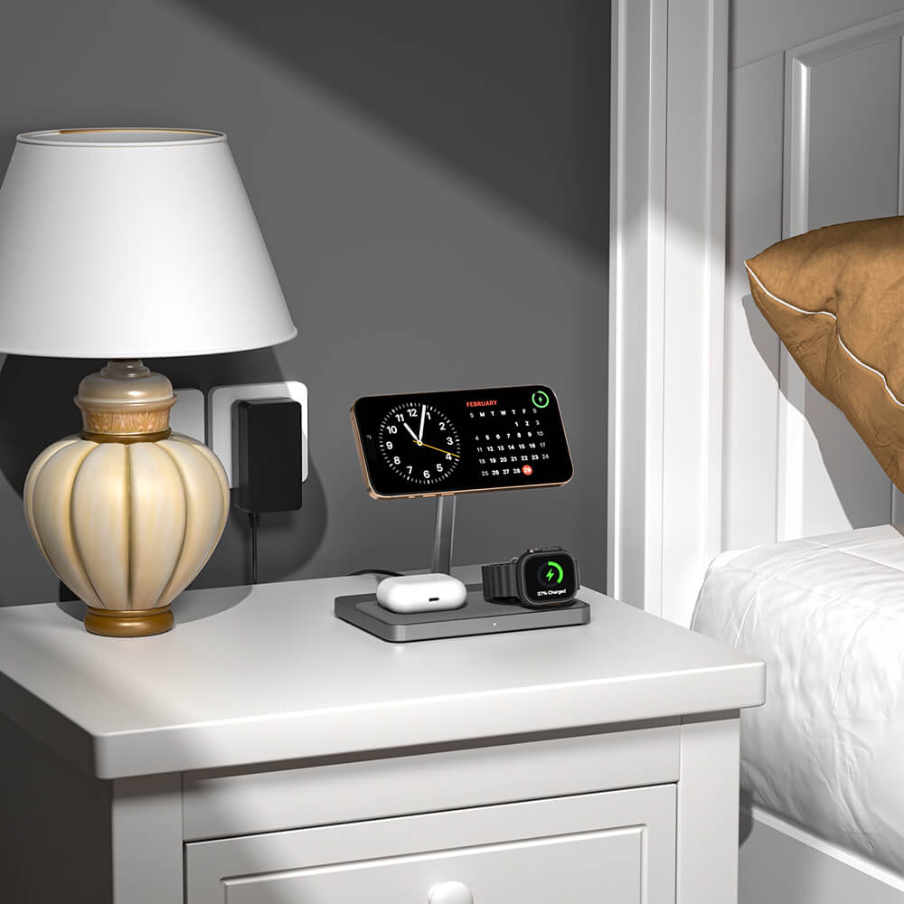 ZIKE Z557C 3-in-1 Qi2 Magnetische Kabellose Ladestation