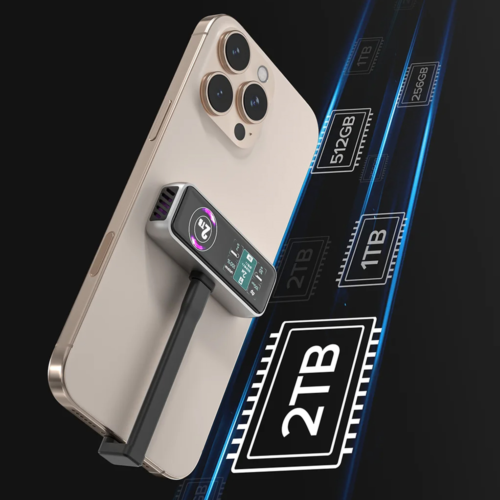 Cl&eacute; USB-C magn&eacute;tique ZIKE Z791C pour iPhone 16/15 - 512 Go