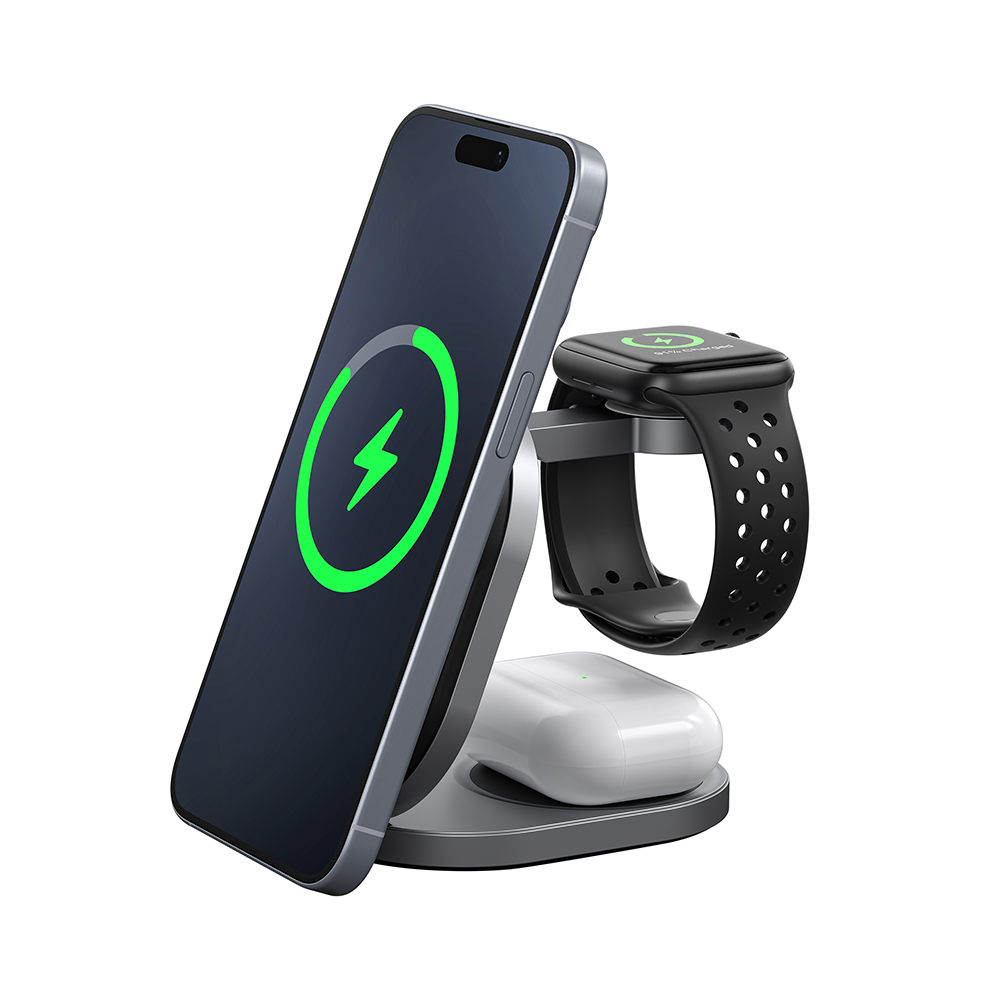 ZIKE Z855 3-in-1 Foldable Magnetic Wireless Charger