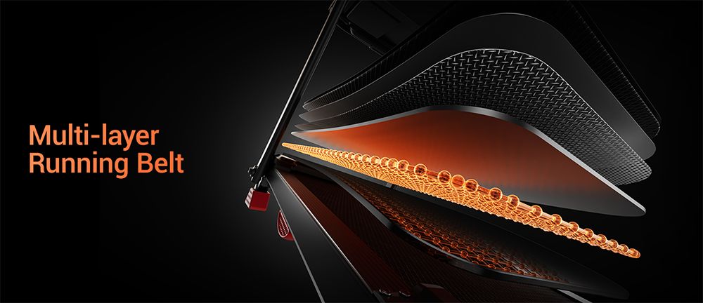 ROBORE P8 Faltbares Laufband 14 km/h, 12 integrierte Programme, mit Herzfrequenzsensor, Doppelkissensystem, 136 kg Tragekapazit&auml;t