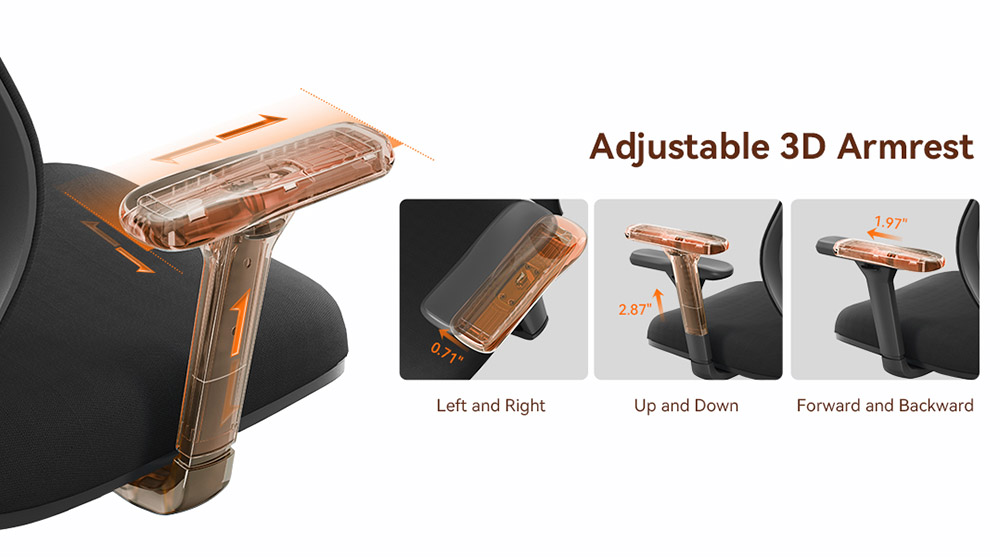 NEWTRAL MAGICH003 Ergonomic Chair + Detachable Workstation Desktop, Black