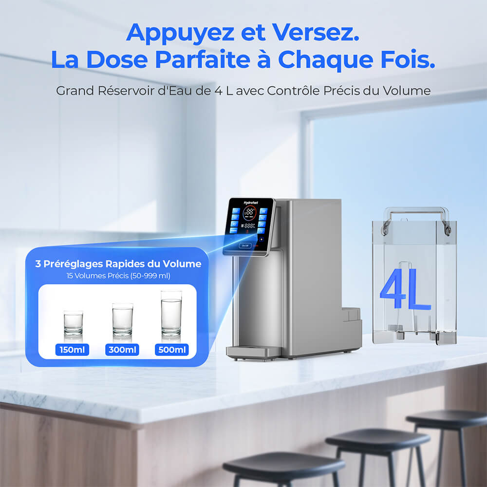 Hydrofast W100 Ensembles de purificateurs d'eau de comptoir (élément filtrant composite W100 + HF03 + élément filtrant RO HF02)