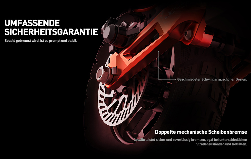 Joyor T6E Pro Elektroroller mit ABE-Zertifizierung, 500W Motor, 48V 18Ah Akku, 10 Zoll Reifen, 20 km/h H&ouml;chstgeschwindigkeit, 90 km Reichweite, mechanische Scheibenbremsen vorne und hinten, hydraulische Federsto&szlig;d&auml;mpfer vorne und hinten