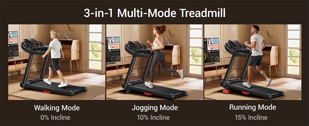 ROBORE P9 Foldable Treadmill for Home, 14KM/H Max Speed, 3.0HP Brushless Motor, 136kg Weight Capacity, Heart Rate Sensor