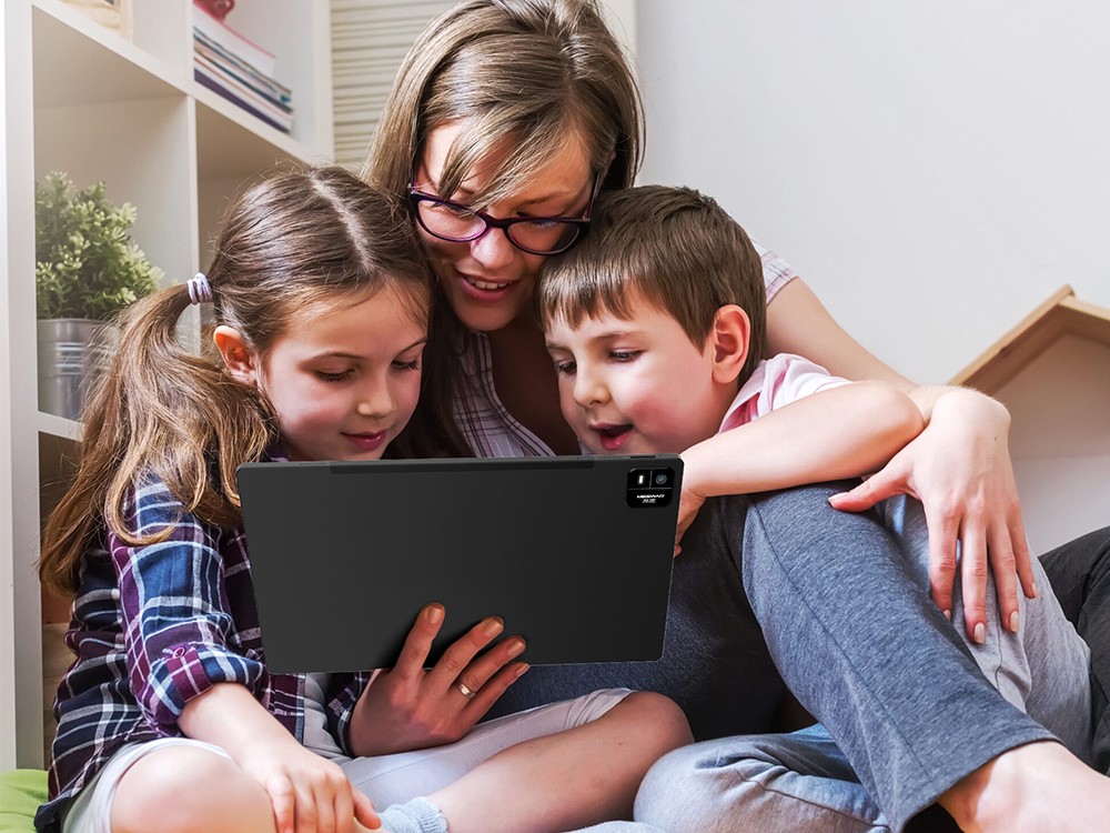 MESWAO B3 Tablet, 15,6 Zoll 1920*1080 IPS Bildschirm, MTK Helio G99 8 Kerne, 6GB RAM 128GB ROM, Android 14, WiFi 5 Bluetooth 5.0, 12000mAh Akku, 32MP+5MP Kamera, 4* Lautsprecher - EU Stecker, Grau