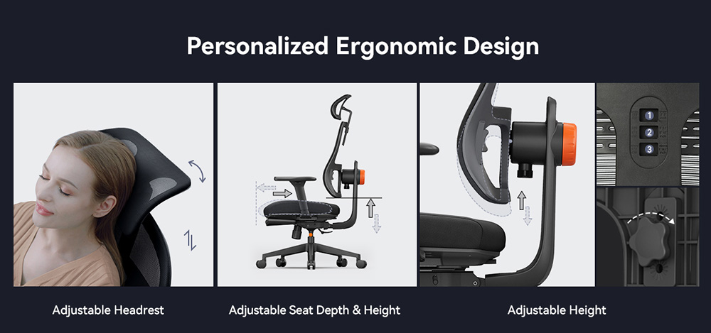 NEWTRAL MagicH-BP ergonomikus szék lábtartóval, automatikusan követő háttámlával, adaptív alsó háttámlával, állítható kartámasszal, 3 pozícióban rögzíthető - fekete