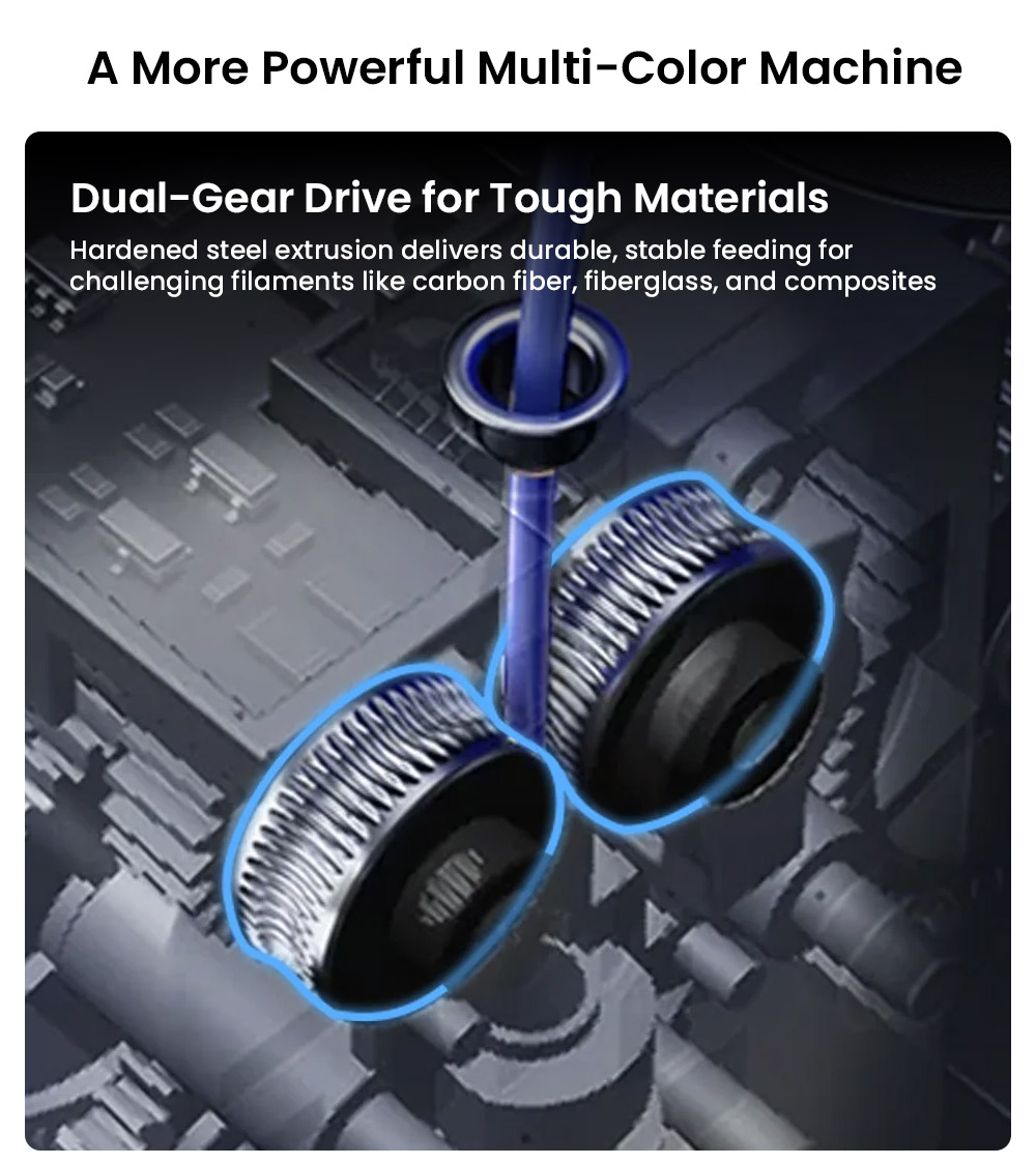 QIDI Q2C Imprimante 3D, vitesse de 600mm/s, 370℃ Hotend Tout Métal, Impression Multi-matériaux, Volume de Construction de 270×270×256mm, Système CoreXY, Nivellement Automatique et Plaque Magnétique PEI