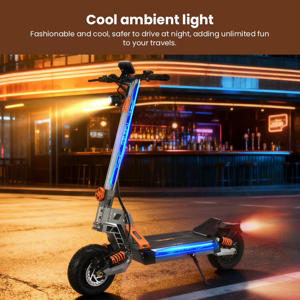 GELEIPU GT EVO Electric Scooter, 1600W*2 Motor, 60V 36Ah Battery, 11 inch Tires, 86km/h Max Speed, 95km Range, Hydraulic Brakes, Hydraulic Spring Shock Absorber