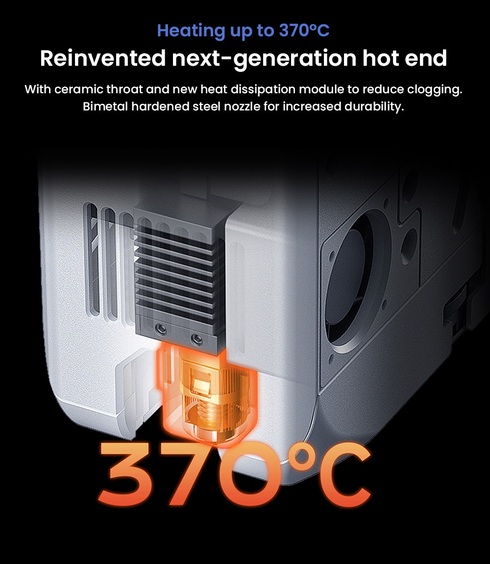 QIDI Q2C 3D Nyomtat&oacute;, 600mm/s Sebess&eacute;g, 370℃ Teljesen F&eacute;m Hotend, T&ouml;bb Anyagb&oacute;l Nyomtat&aacute;s, 270&times;270&times;256mm &Eacute;p&iacute;t&eacute;si T&eacute;rfogat, CoreXY Rendszer, Automatikus Szintez&eacute;s &eacute;s PEI M&aacute;gneses Lemez