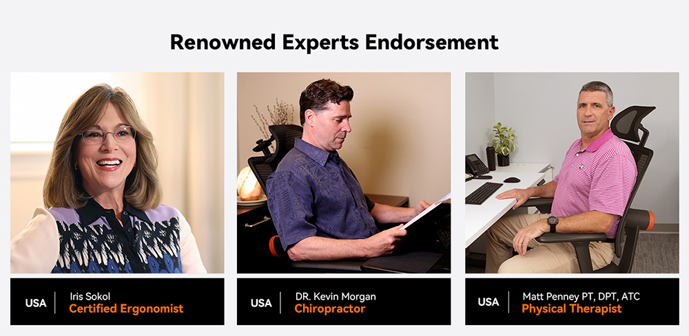 NEWTRAL MagicH-BP Ergonomischer Stuhl mit Fußstütze, automatischer Rückenlehne und adaptiver Unterstützung des unteren Rückens