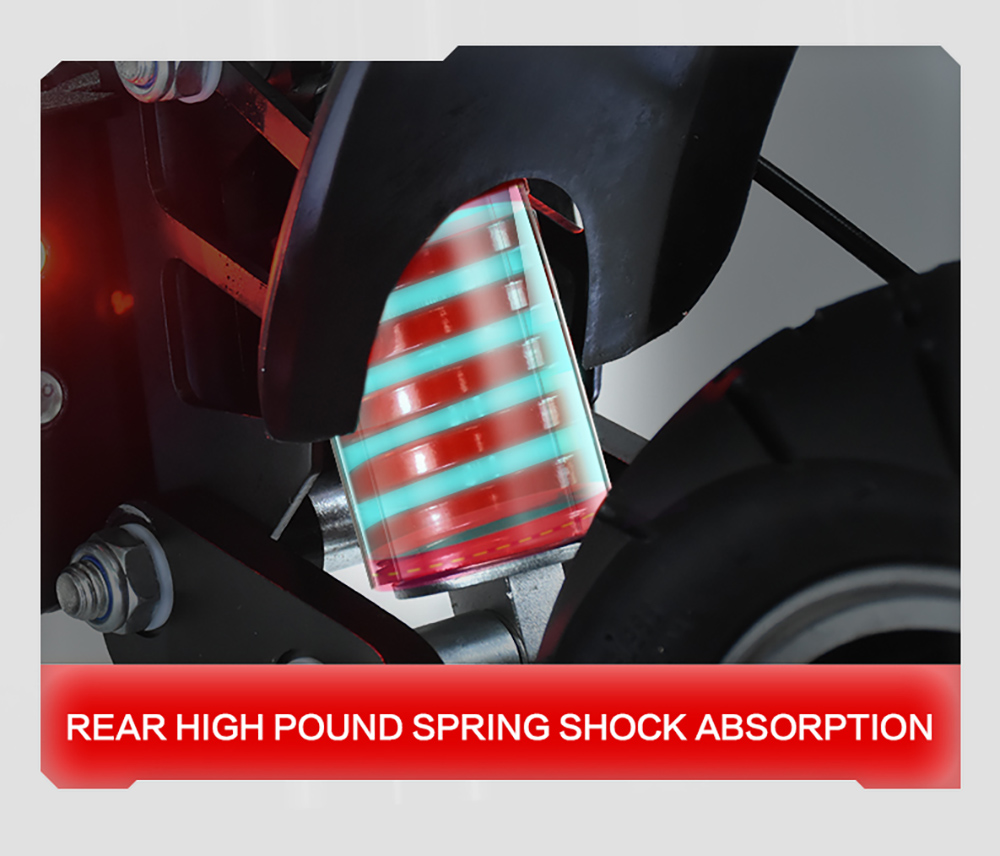 BOYUEDA Q7 Pro Electric Scooter, 2*1600W Motor, 52V 19AH Battery, 10-inch Tire, 70km/h Max Speed, 70km Range, Dual Hydraulic Disc Brakes, Front Hydraulic Shock Absorber & Rear Spring Shock Absorber, APP Control