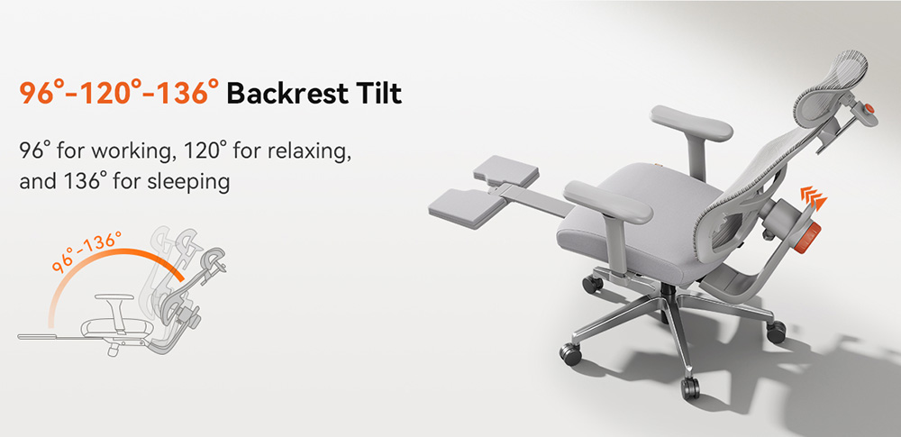 NEWTRAL MagicH-GPRO ergonomikus szék lábtartóval, automatikusan követő háttámlával, fejtámlával, adaptív alsó háttámlával, állítható karfával, 3 pozícióban rögzíthető - szürke